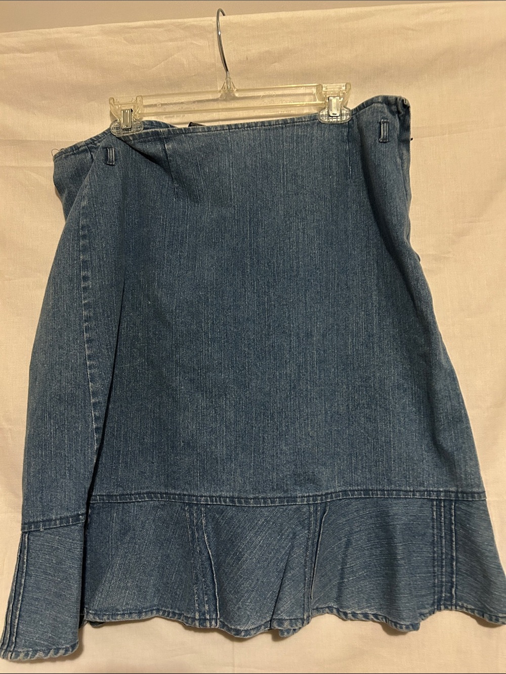 Denim A-line skirt